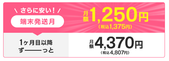 とくB×WiMAX｜月額新料金