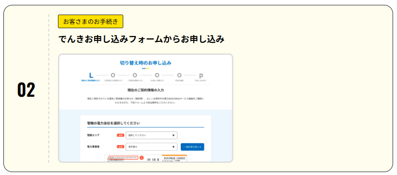 Looopでんき未契約　申込手順②