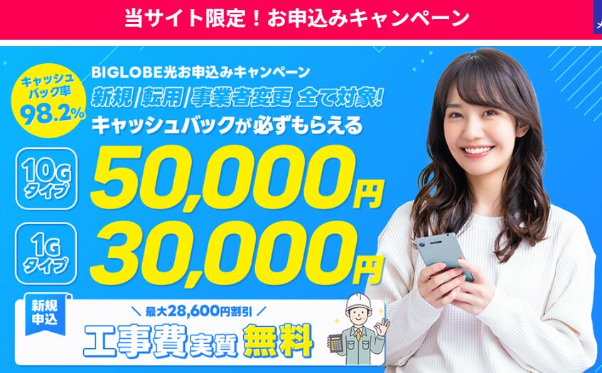 ビッグローブ光×NEXT|メイン画像