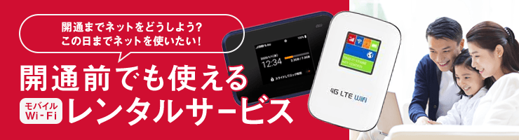 代理店ネットナビの開通前モバイルWi-Fiレンタル