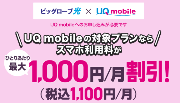 ビッグローブ光｜UQmobileセット割