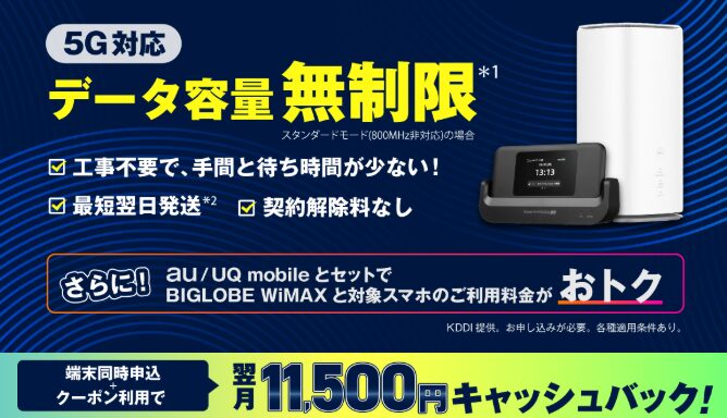 BIGLOBE WiMAX|トップ画