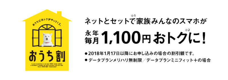 ソフトバンク光｜おうち割