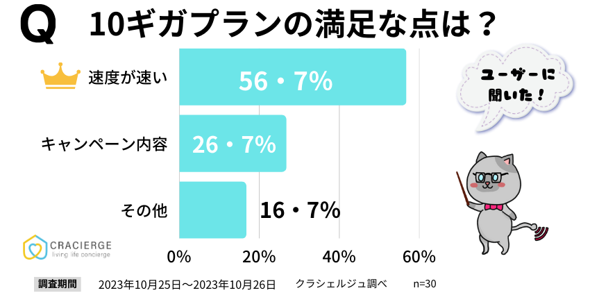 ドコモ光10ギガ｜満足点