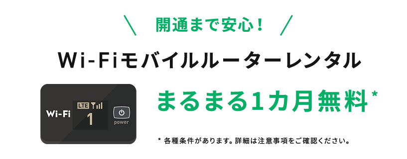 So-net光minicoと契約すると一か月無料レンタルできるポケットWi－Fi