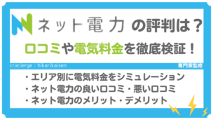 ネット電力の評判は？安いという口コミや電気料金を徹底検証