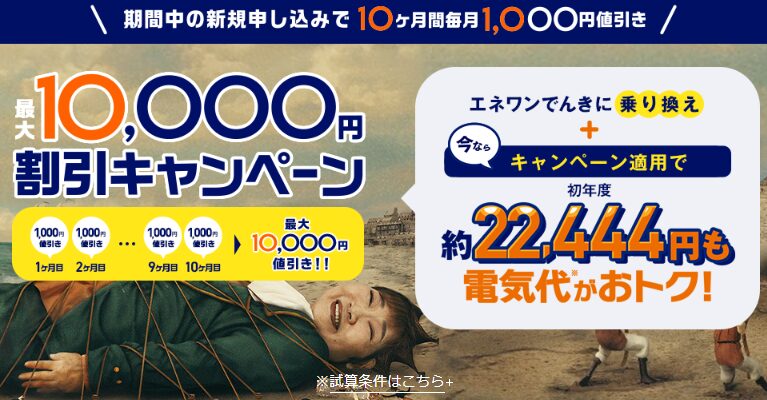 エネワンでんき｜1万円割引きCP