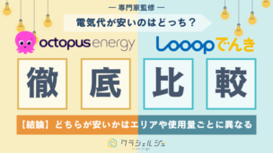 オクトパスエナジー　Looopでんき　比較