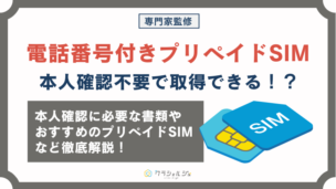 電話番号付きプリペイドSIM