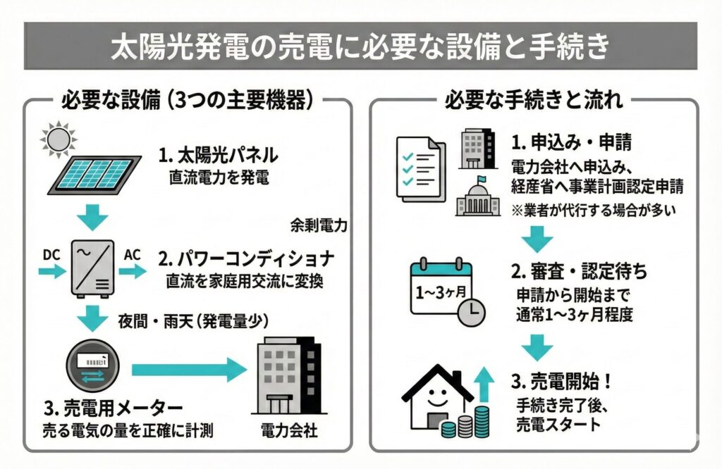 売電に必要な設備と手続き