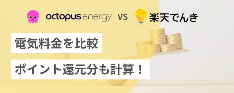 オクトパスエナジーと楽天でんきの電気料金を比較