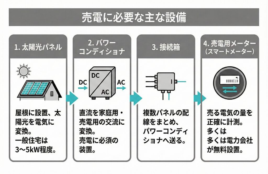 売電に必要な設備