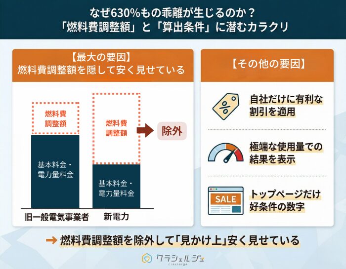 なぜ乖離が生じるのか？燃料費調整額と算出条件に潜むカラクリ