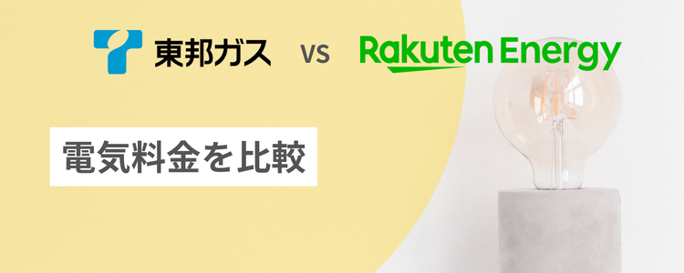 東邦ガスと楽天でんきの電気料金を比較