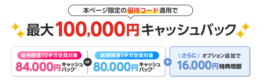 ドコモ光×とくとくBB光 春トクMAX!キャッシュバック額