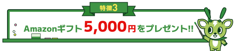 Amazonギフト券5,000円分プレゼント