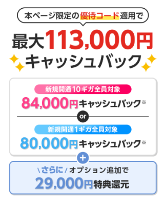 ドコモ光×とくとくBB光 秋トクMAX!感謝祭_キャッシュバック内訳